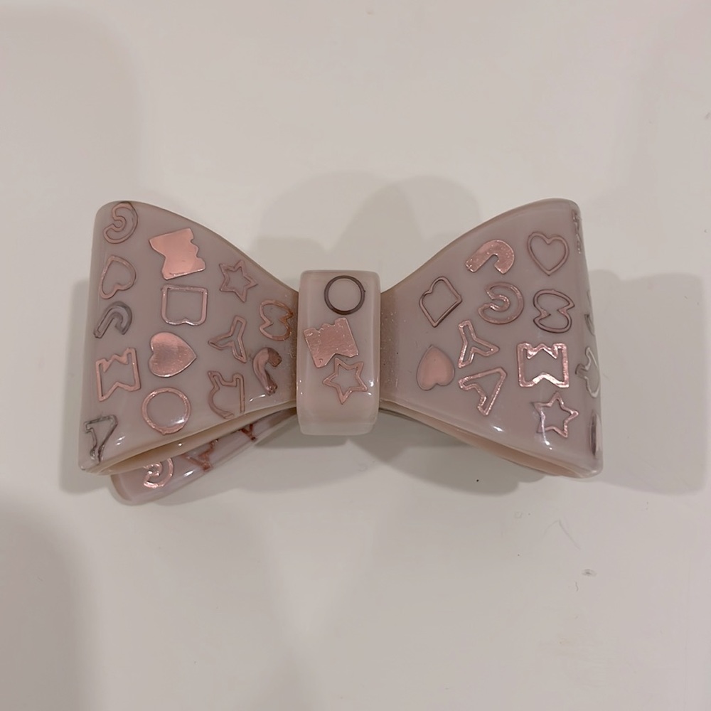 Marc Jacobs bow enamel hair clip barrette